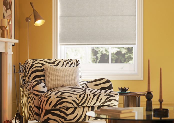 Atina (Blackout), Orange Splash - Motorised Roman Blind - Image 5